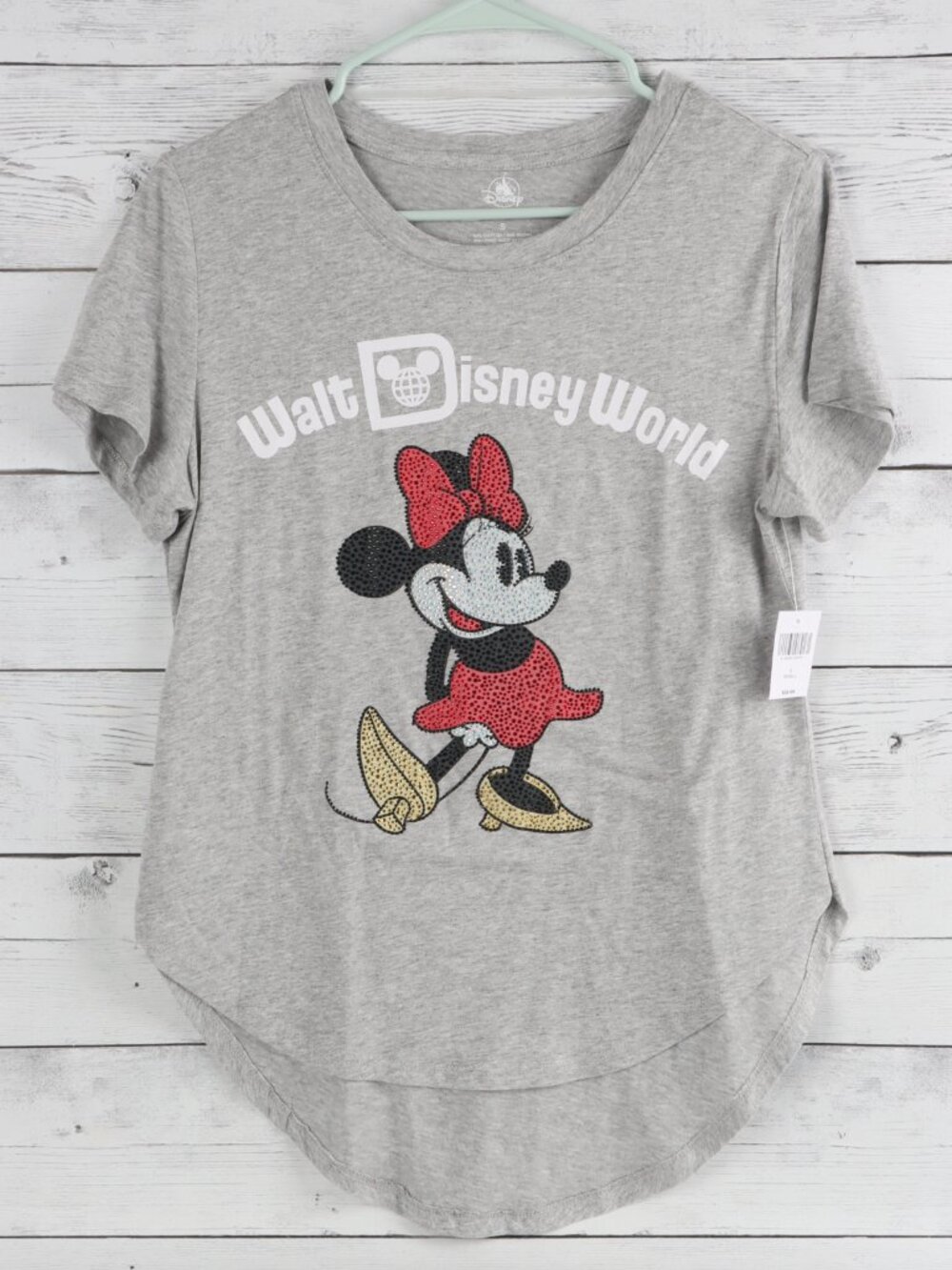 WDW Women's Minnie Mouse Sparkly Tee Size Small